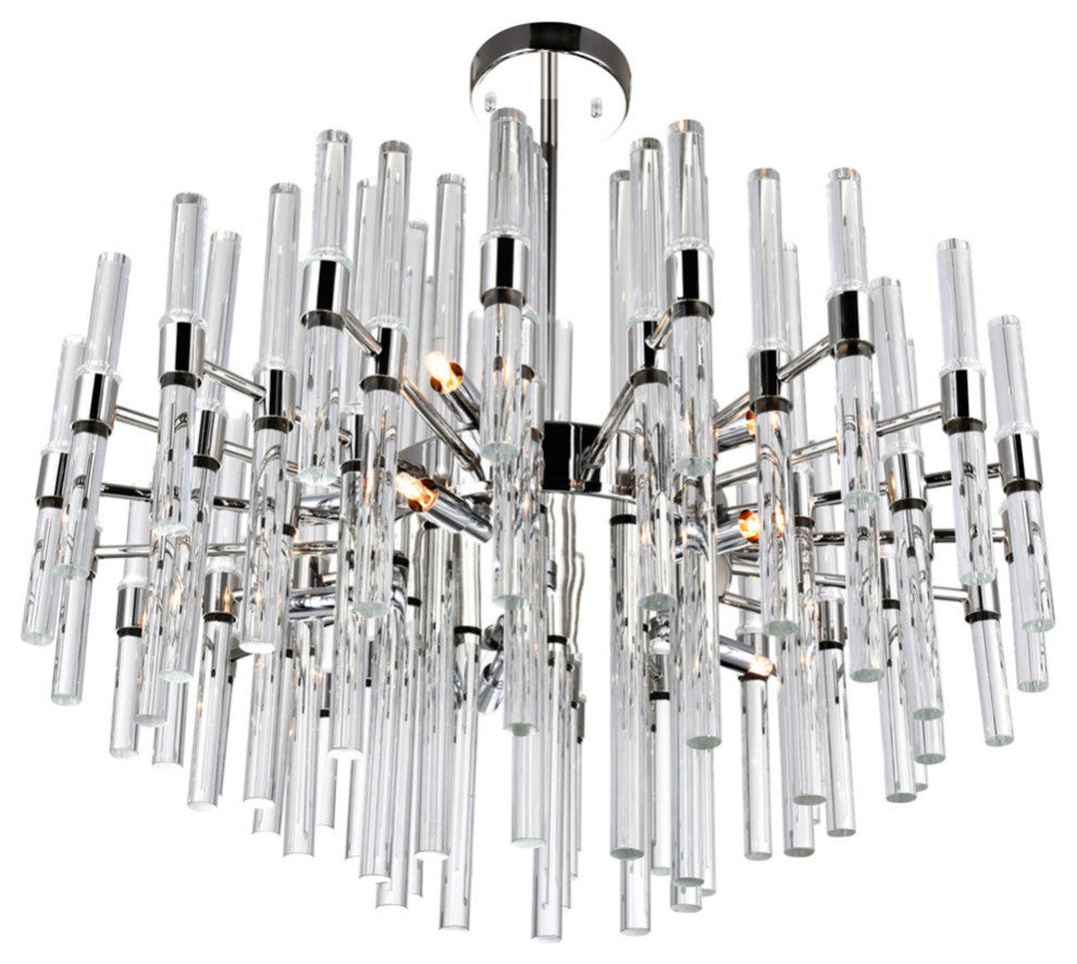 Miroir 10 Light Chandelier With Polished Nickel Finish