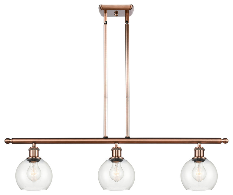 Innovations 516-3I-AC-G122-6-LED 3 Light Island Light, Antique Copper