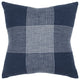 Indigo White Plaid Pattern Throw Pillow