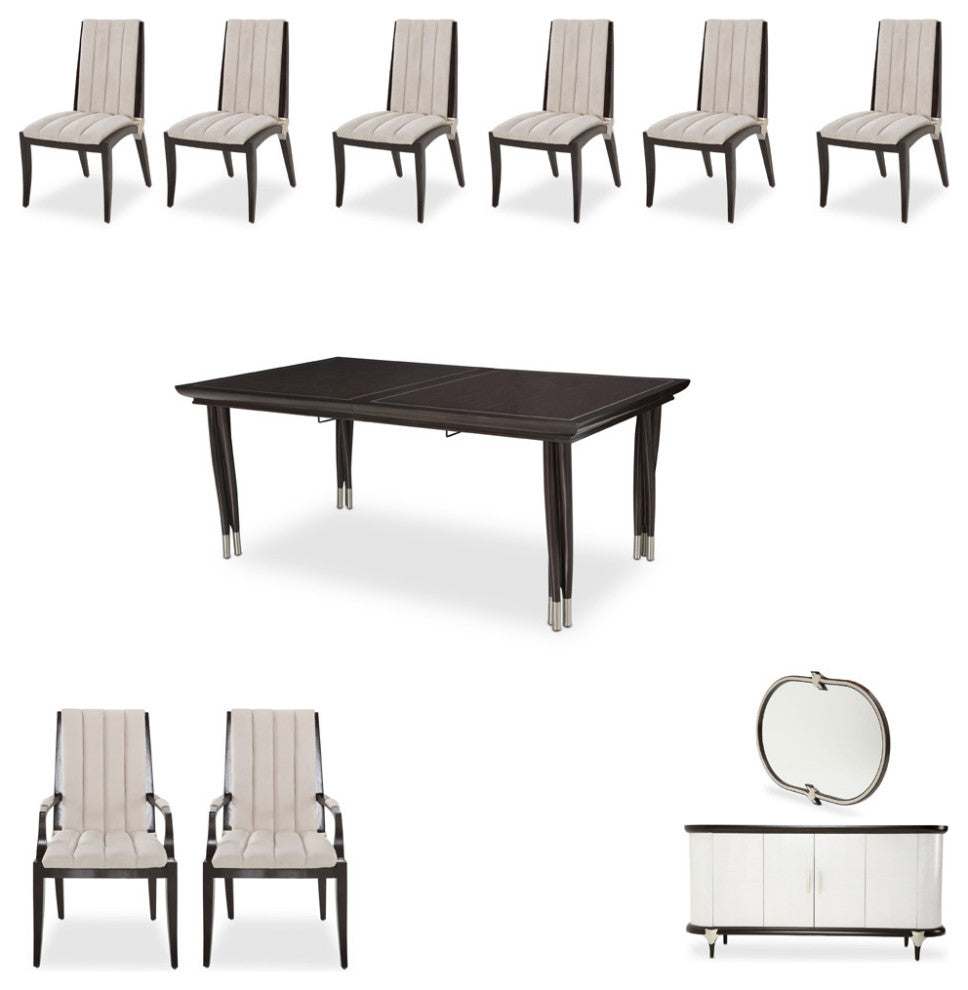 AICO Furniture Paris Chic 11 Piece Dining Table Set