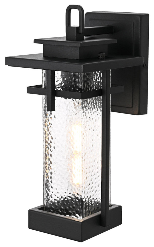 Elegant Lighting OD320W14 Cambria 14" Tall Outdoor Wall Sconce - Black