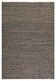Hand Loomed Recycled Leather and Hemp Area Rug 5x8 Dark Brown Leather Hemp