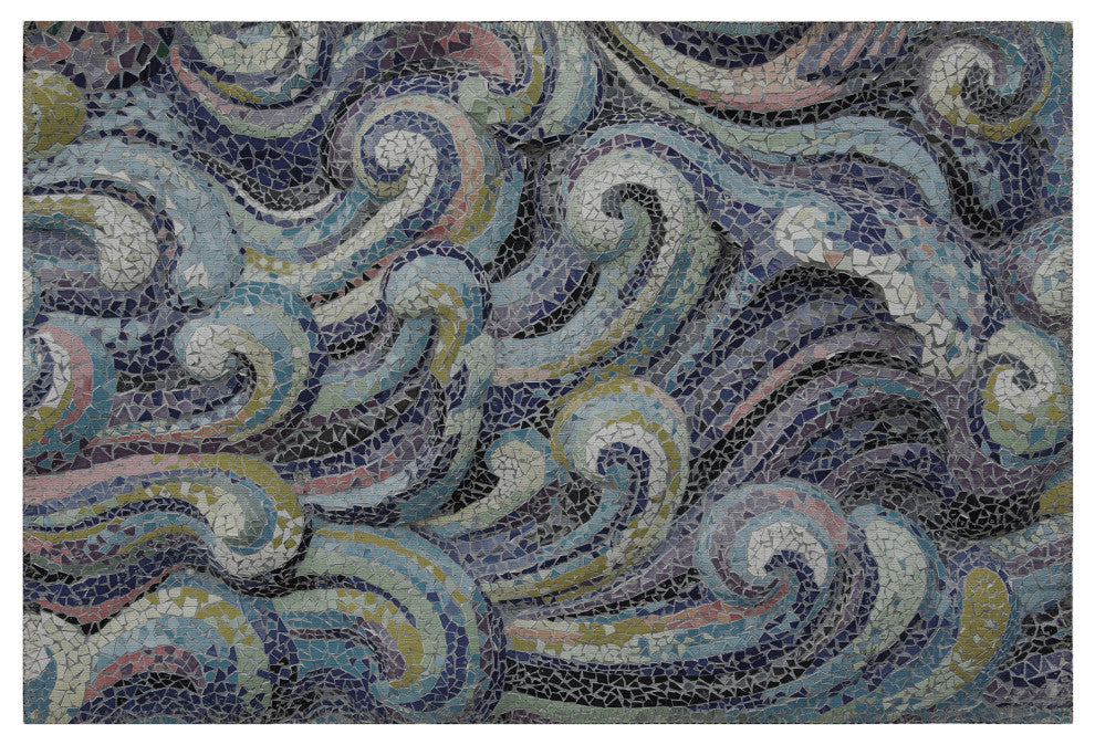 Indoor/Outdoor Seabreeze SZ14 Ink Machine Washable 1'8" x 2'6" Rug