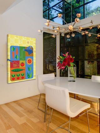 "Gardening" Painting Print on Canvas by Curtis