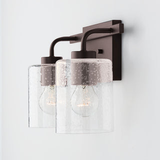 Capital Lighting 128521-449 Greyson 2 Light 15"W Bathroom Vanity - Aged Brass