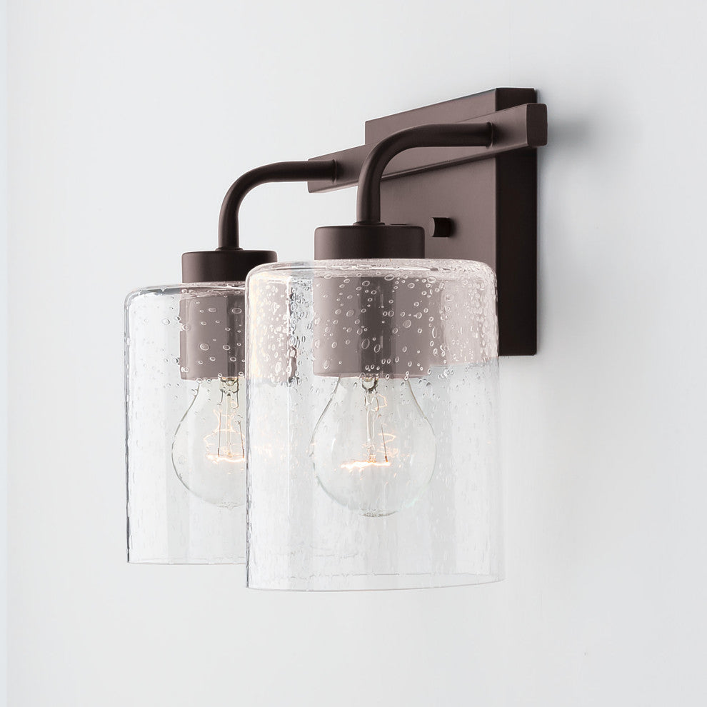 Capital Lighting 128521-449 Greyson 2 Light 15"W Bathroom Vanity - Aged Brass