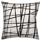 Black Scratch Throw Pillow Cover, 18"x18"