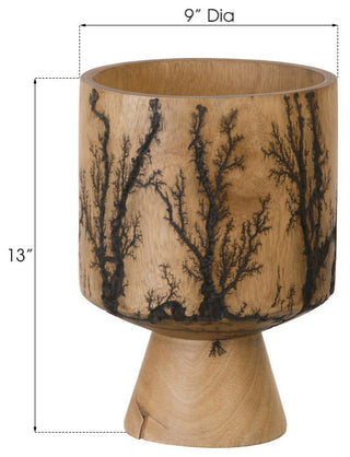 Lightning Vase, Mango Wood, Cup Shape