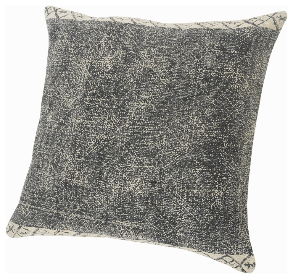 Bordered Modern Rustic Throw Pillow