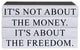 It's About Freedom Quote Book Stack, S/4