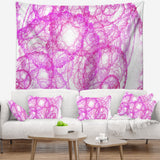 Pink Pattern on White Background Abstract Wall Tapestry, 92"x78"