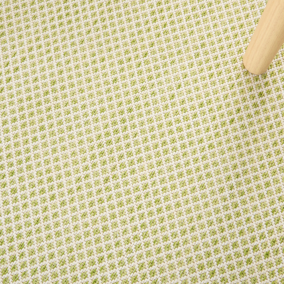Nourison Courtyard 7' x 10' Ivory Green Modern Area Rug