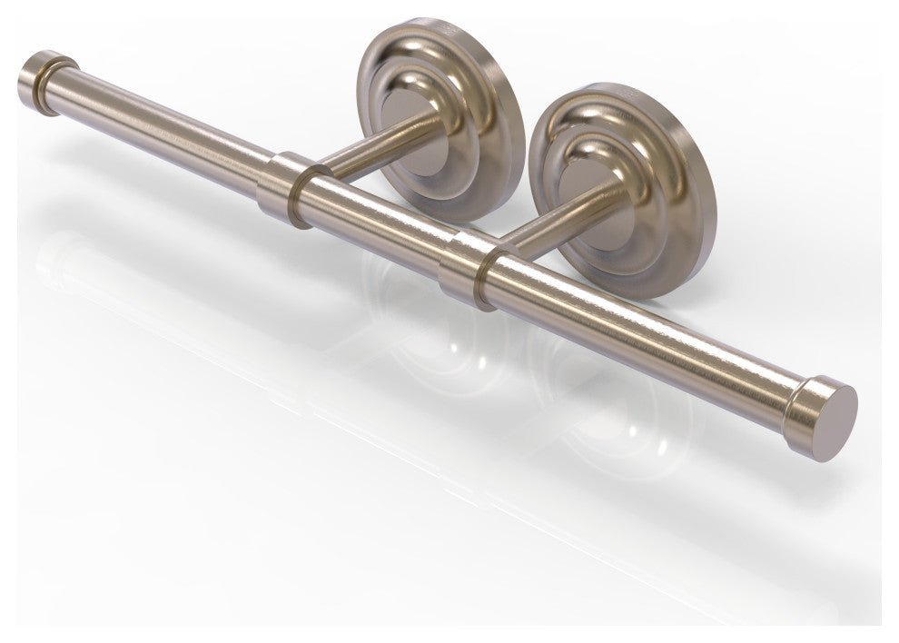Que New Double Roll Toilet Tissue Holder, Antique Pewter