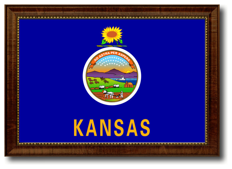 Kansas State Flag Canvas Print, 27"x39"