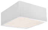 Short Square LED Flush-Mount, Gloss White