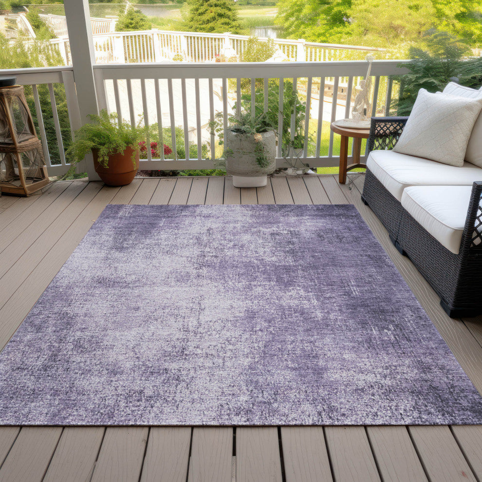 Machine Washable Indoor/Outdoor Chantille ACN1903 Violet 5' x 7'6" Rug