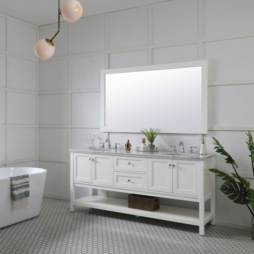 Anderson Rectangle Vanity Mirror 60", White