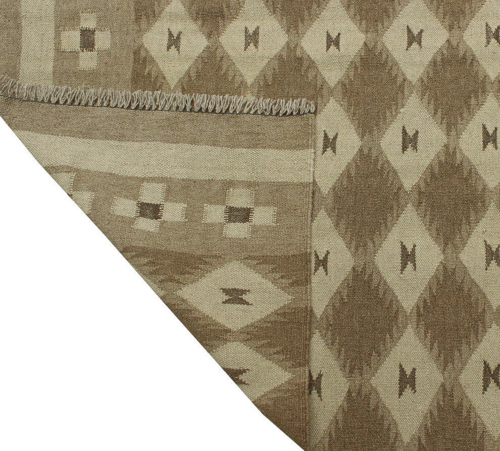 Winchester Kilim Ohrmazd Brown Rug, 4'9x6'7