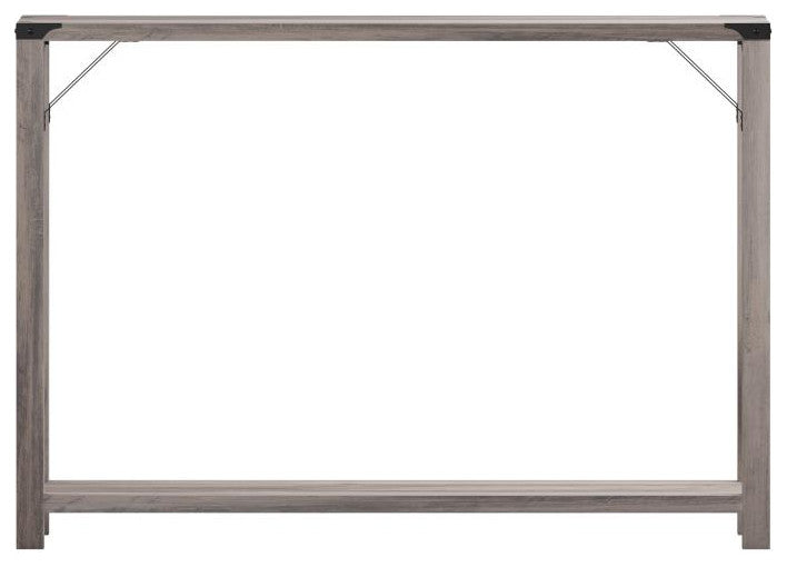 Wyatt Modern Farmhouse Wooden 2 Tier Console Table, Gray Wash