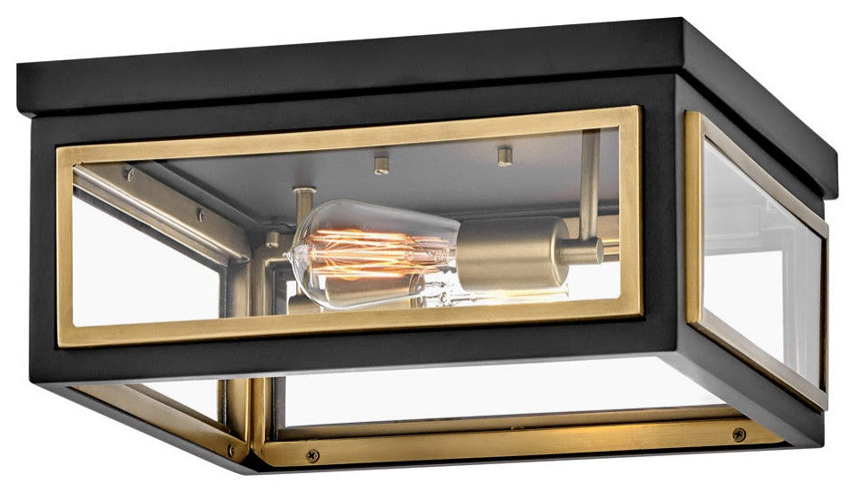 Hinkley Shaw Medium Flush Mount, Black