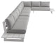 Maldives Grey Water Resistant Fabric Outdoor Patio Modular Sectional