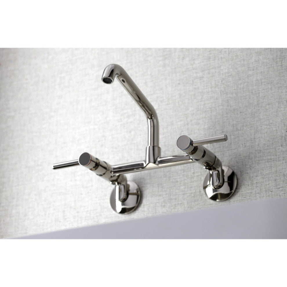 KS823PN Concord Two-Handle Wall-Mount Kitchen Faucet, Polished Nickel
