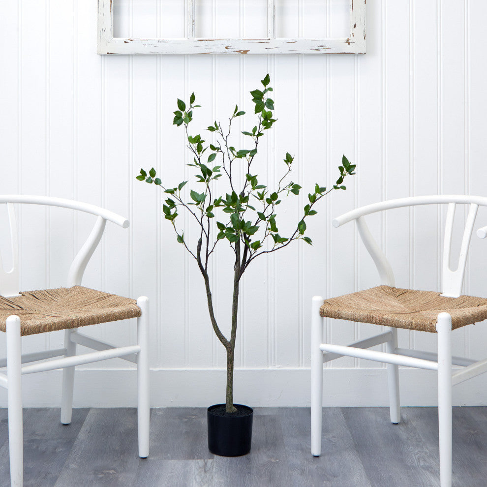 Lifestyle shot in a real room showing the tree in use.
