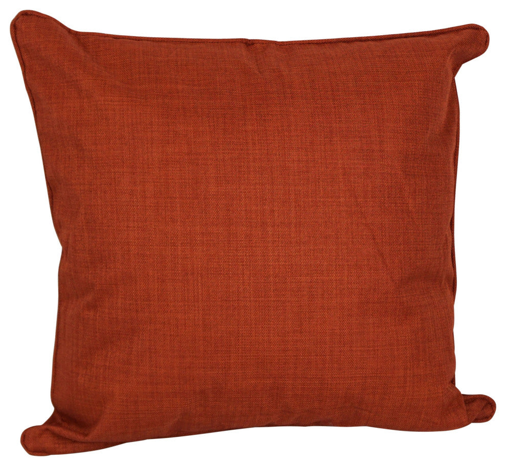 25" Double-Corded Square Floor Pillows With Inserts, Set of 2, Cinnamon