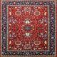 Ahgly Company Indoor Square Mid-Century Modern Area Rugs, 6' Square