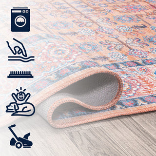 Kemer All-Over Persian Machine-Washable Area Rug