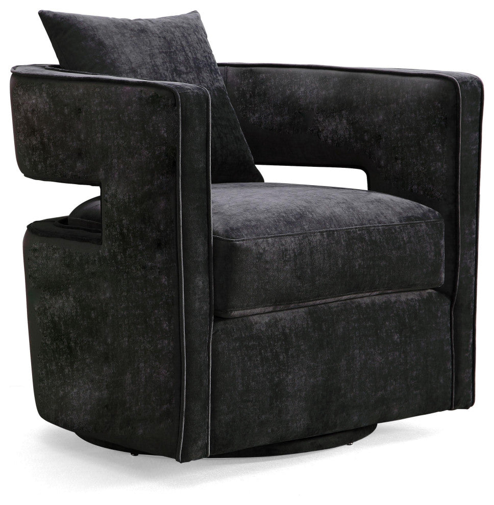 Kennedy Black Swivel Chair - Black