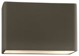 Ambiance Small Rectangle (Outdoor) LED Wall Sconce, Closed, Pewter Green, LED
