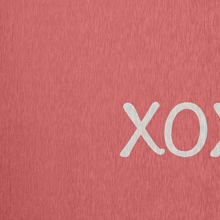 XOXO Valentines Chenille Rug, Coral, 5'x7'