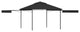 vidaXL Gazebo with Double Extending Roofs 9.8'x9.8'x9' Anthracite 0.6 oz/ft?