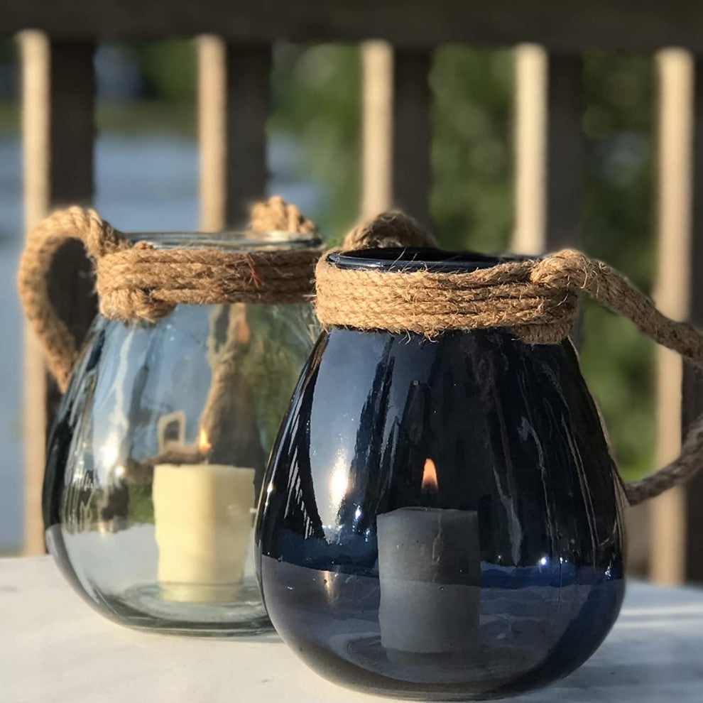 Bell-Jar Candle Holders, Set of 2