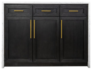 Palisade 48" Kitchen Island, Dark Oak, Engineered Marble