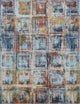 Rowan Contemporary Abstract Area Rug, Navy, 5' X 7'