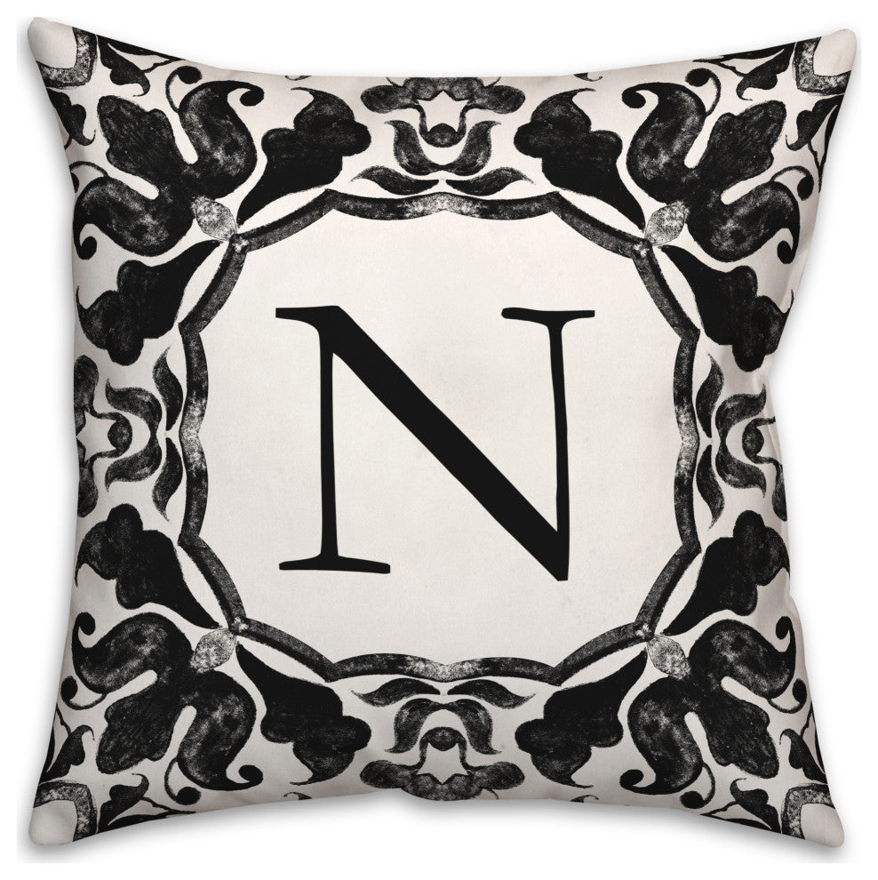 N Monogram 18x18 Indoor / Outdoor Pillow