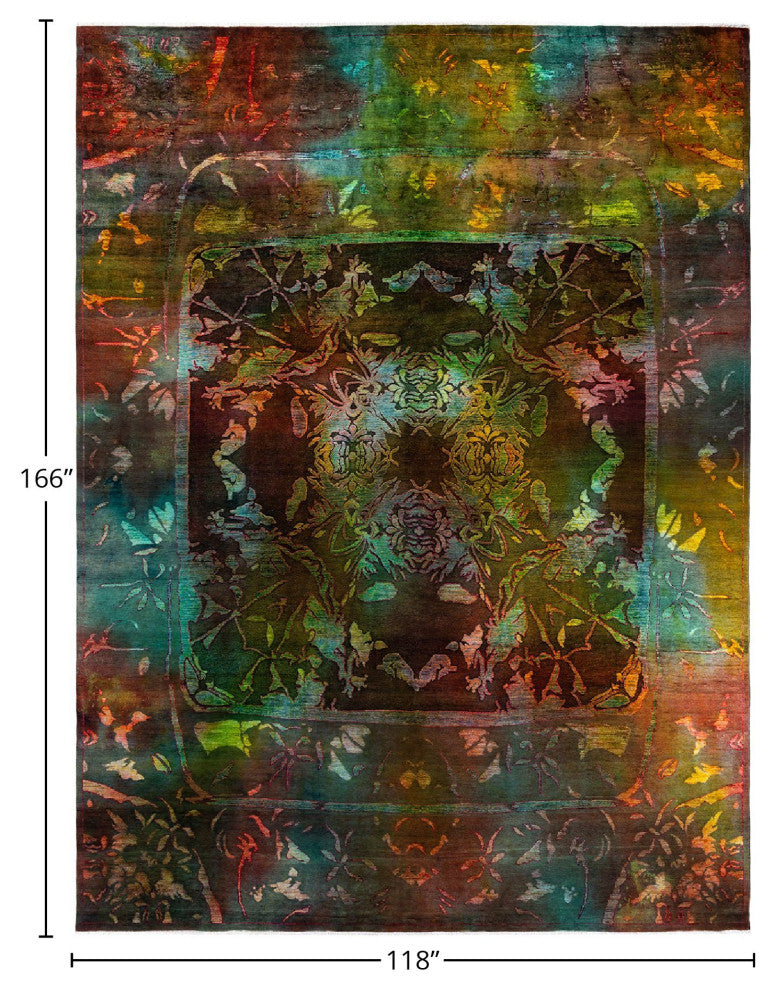 Vibrance, One-of-a-Kind Hand-Knotted Area Rug Multi, 9'10"x13'10"