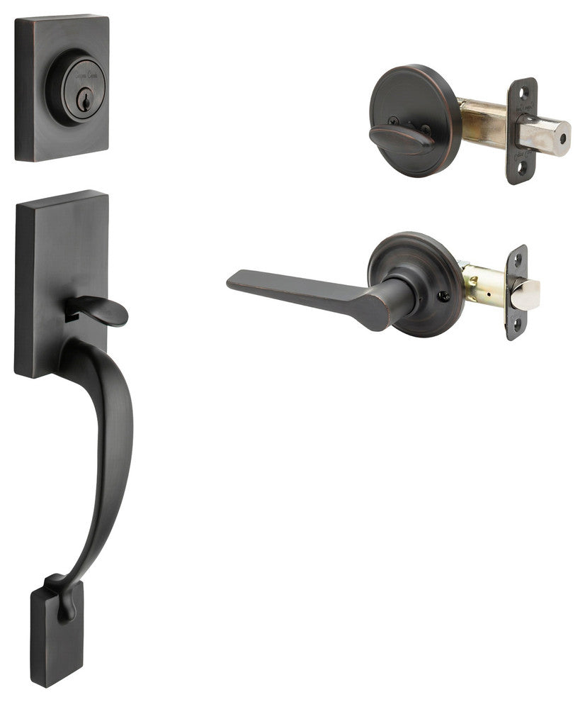 Active Handle Set, Zane Lever Interior Trim, Tuscan Bronze