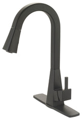 i3 Pull-Down Kitchen Faucet, Matte Black