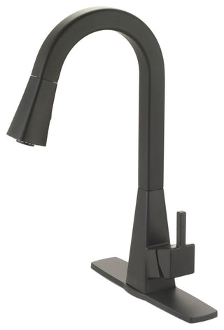 i3 Pull-Down Kitchen Faucet, Matte Black