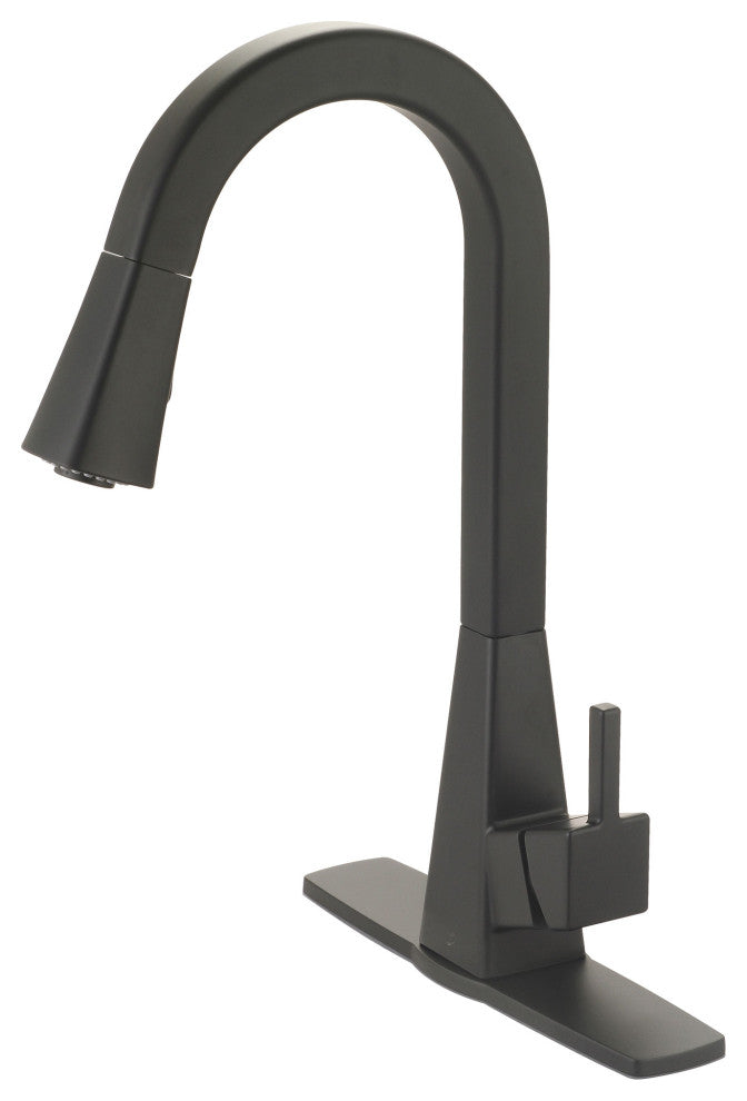 i3 Pull-Down Kitchen Faucet, Matte Black