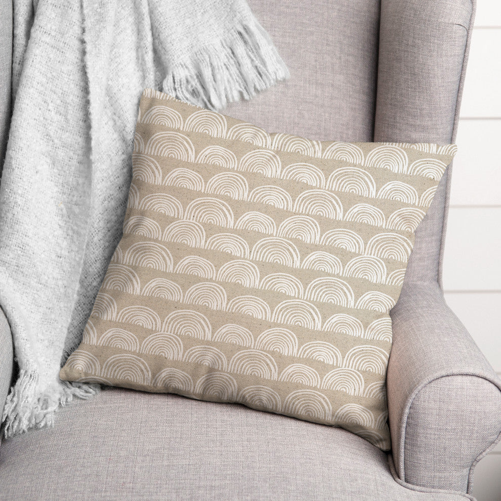 Half Moon Pattern 18x18 Spun Poly Pillow