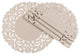 Florence Floral Cutwork Trimed Edge Placemats, Taupe, 16" Round, Set of 4