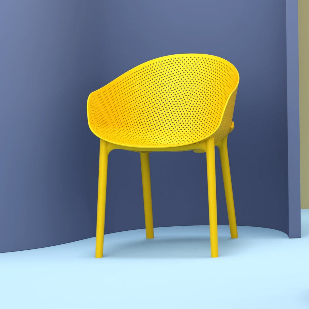 Compamia Sky Outdoor Dining Chair, Set of 2, Yellow