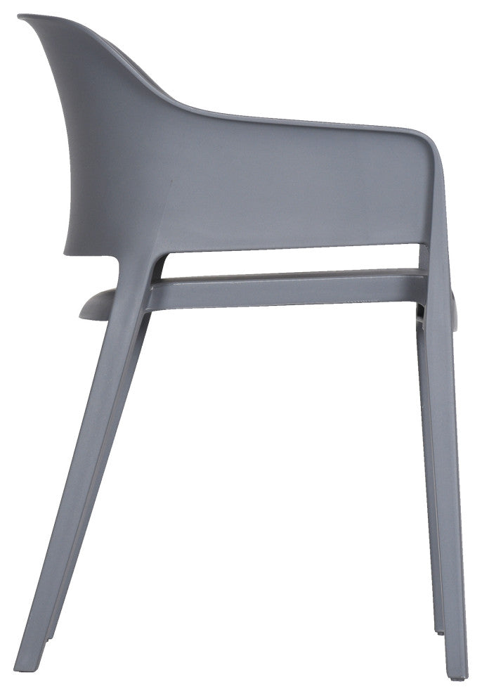 First of A Kind Faro Outdoor Dining Chair Charcoal Gray