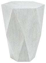 Uttermost 25164 Volker 19"W Modern Solid Geometric Faceted Accent - Fresh White
