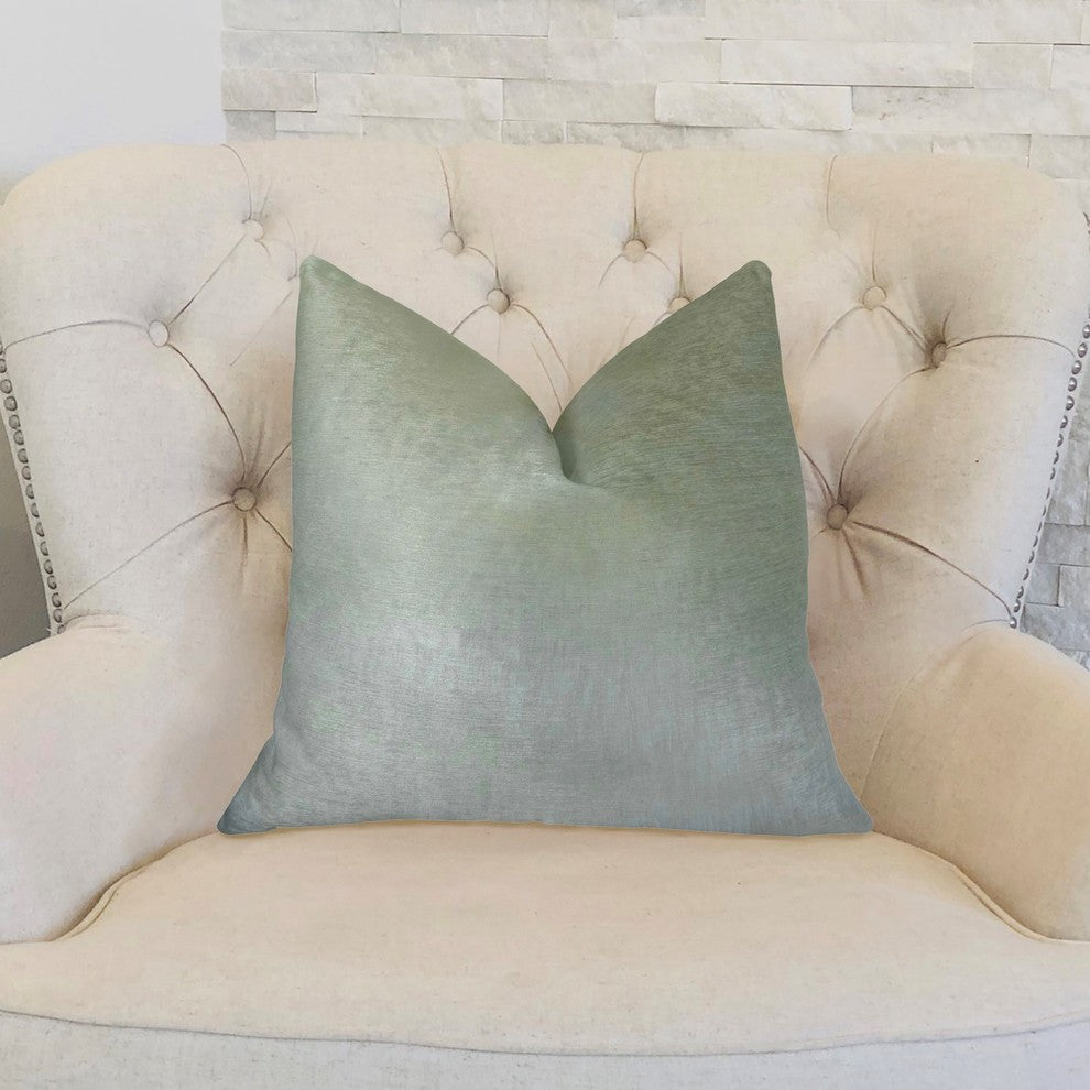 Foxy Arctic Fox White Ivory Handmade Luxury Pillow, 20"x30" Queen