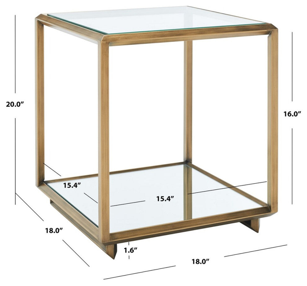 Safavieh Couture Florabella Mirrored Accent Table Bronze